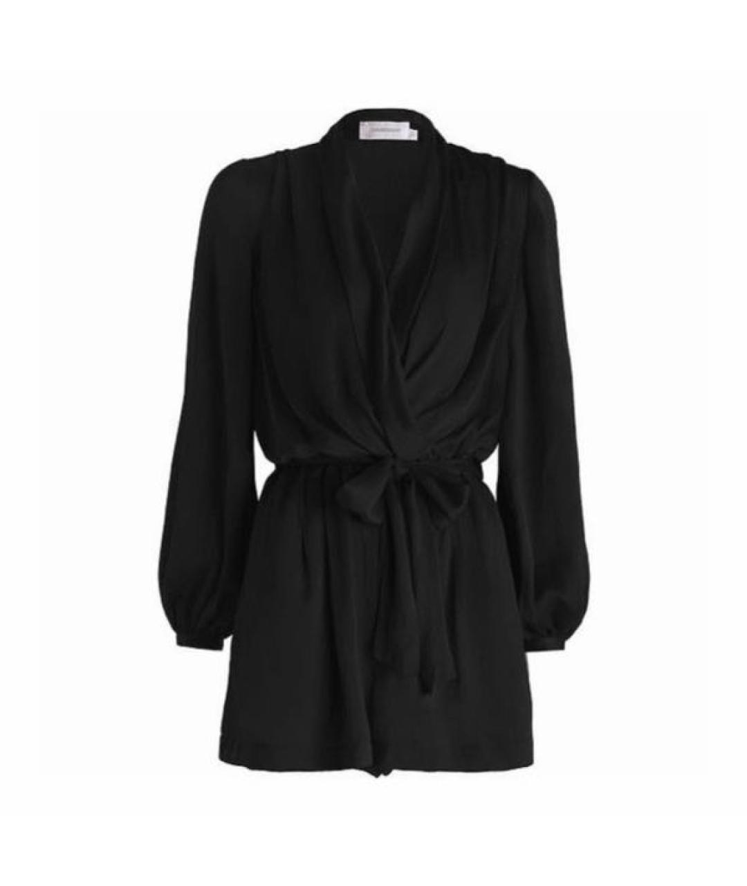 ZIMMERMANN Черный шелковый комбинезон, фото 9