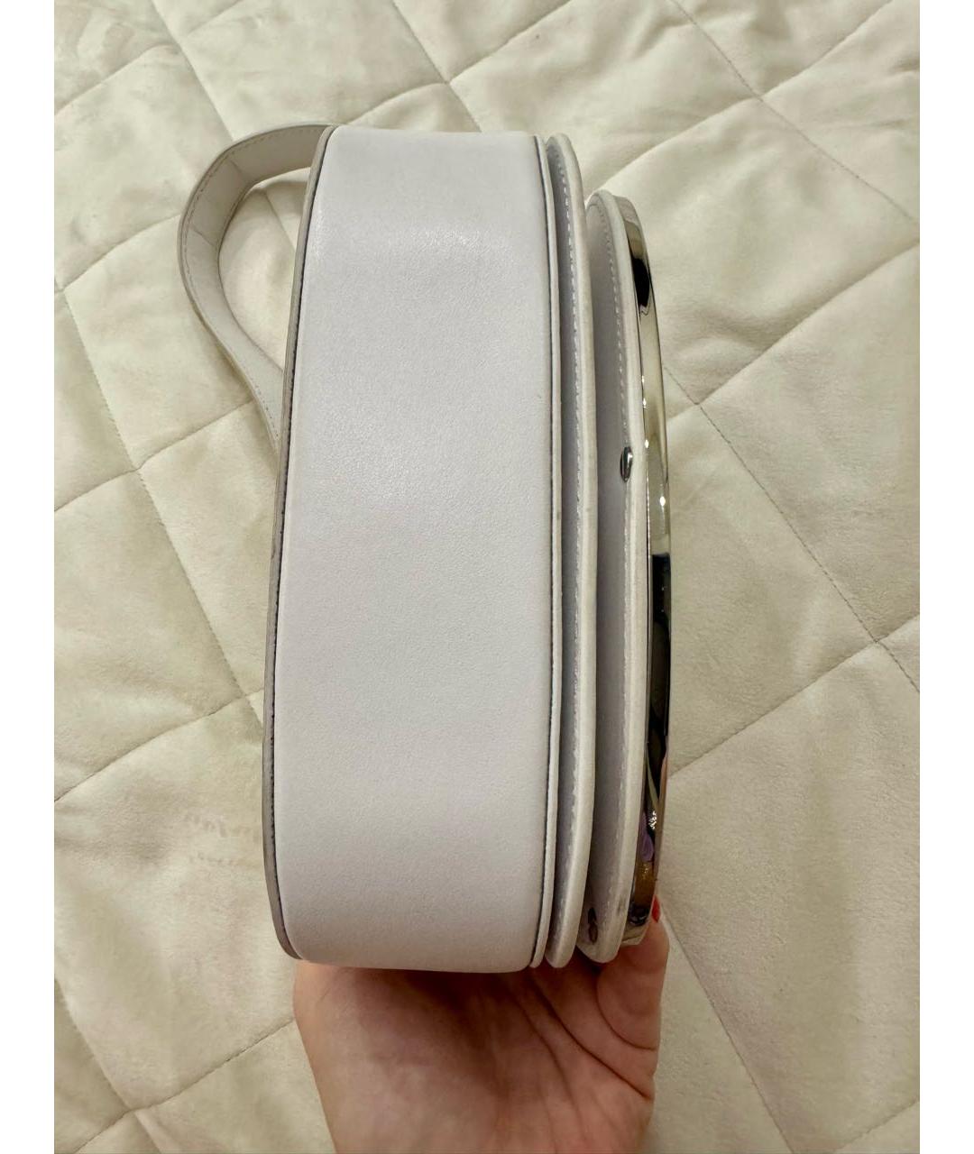 DIESEL Белая кожаная сумка с короткими ручками, фото 3