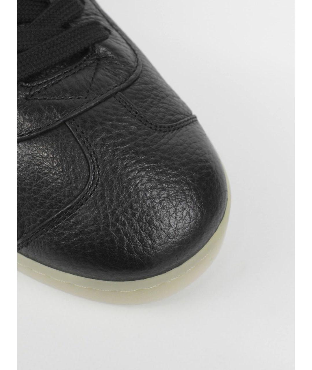 PRADA Черные кожаные низкие кроссовки / кеды, фото 7