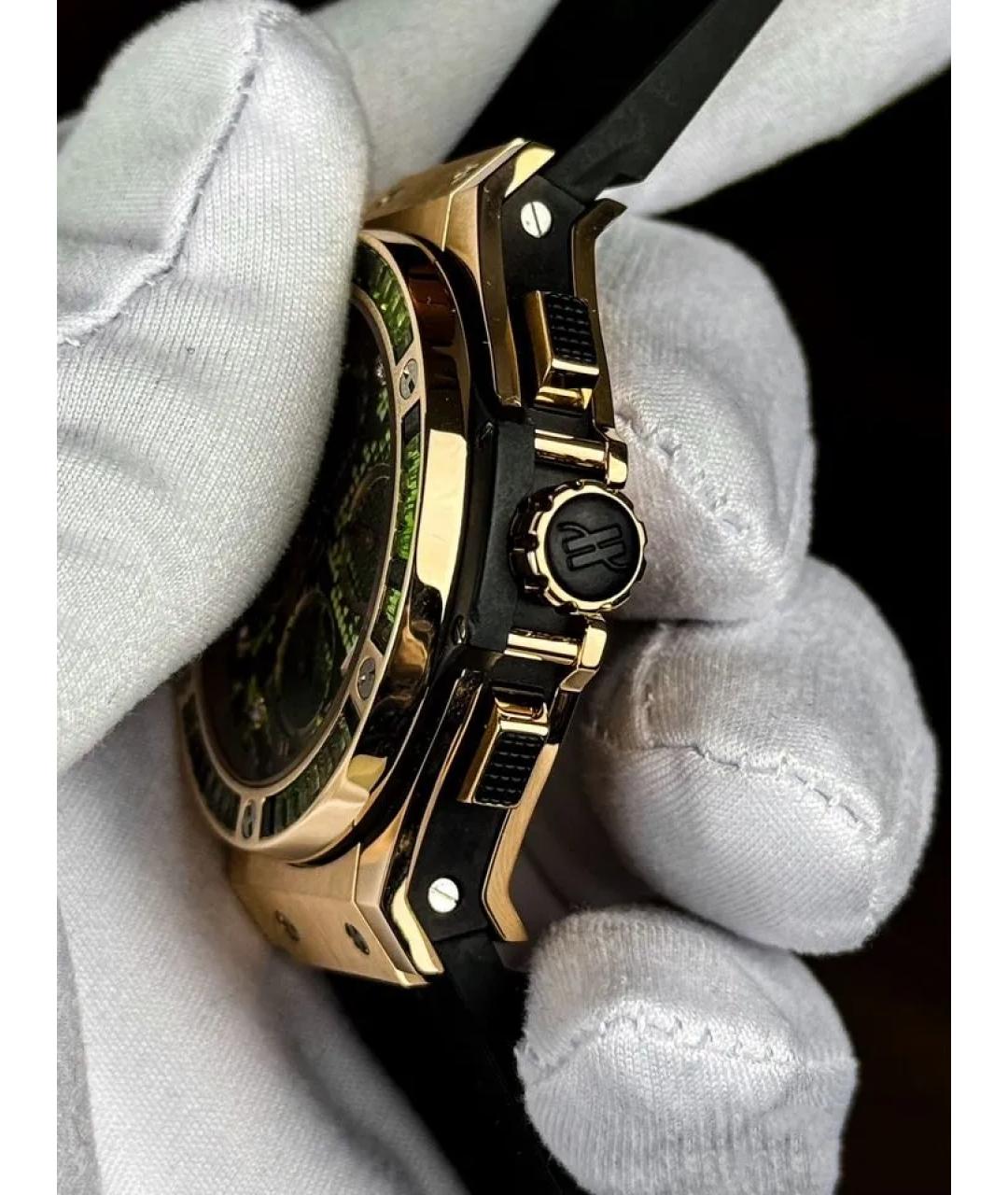 HUBLOT Зеленые часы из розового золота, фото 4
