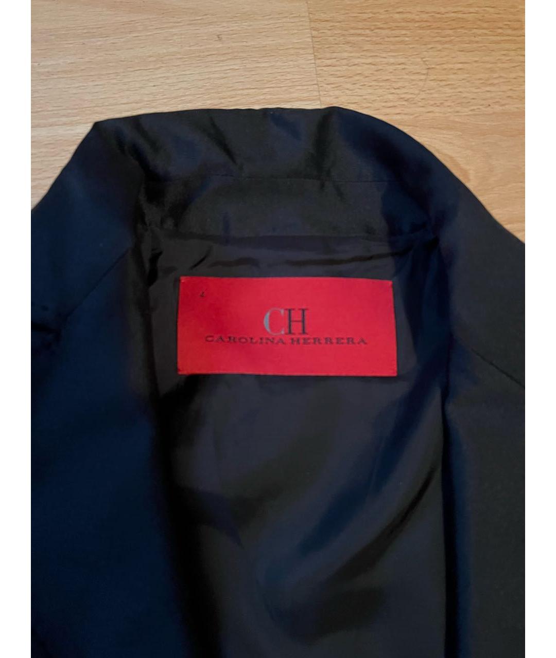 CAROLINA HERRERA Темно-синий шерстяной костюм с юбками, фото 3