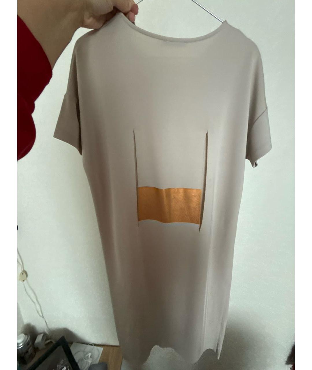 COS Бежевое вискозное коктейльное платье, фото 2