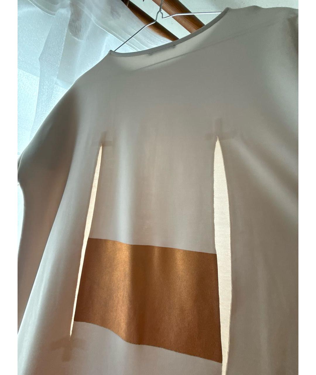 COS Бежевое вискозное коктейльное платье, фото 4