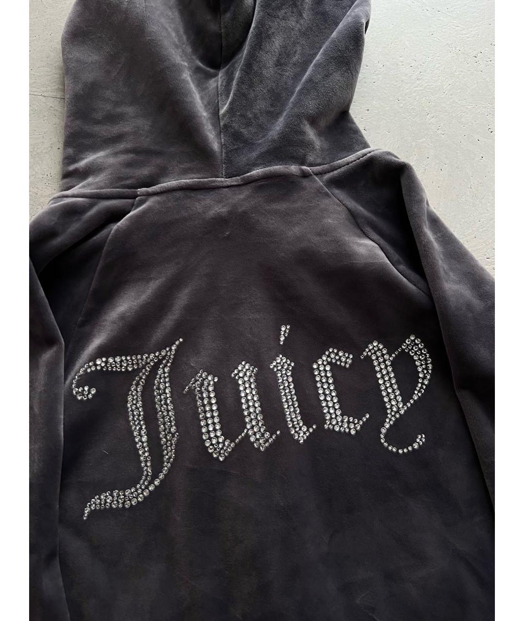 JUICY COUTURE Антрацитовый велюровый спортивные костюмы, фото 6