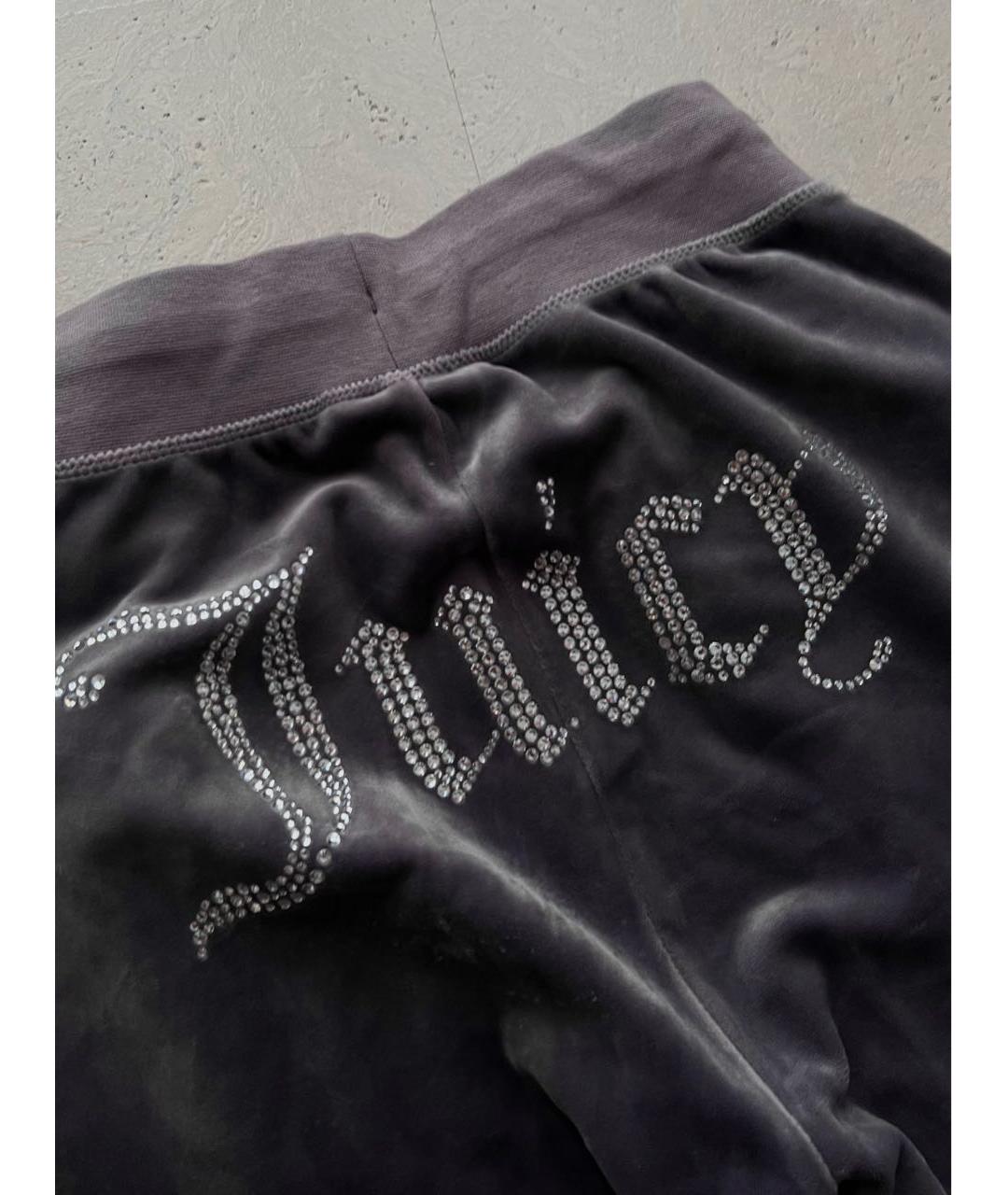 JUICY COUTURE Антрацитовый велюровый спортивные костюмы, фото 8