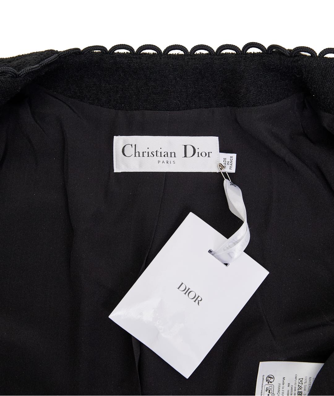 CHRISTIAN DIOR Черный шерстяной жакет/пиджак, фото 6