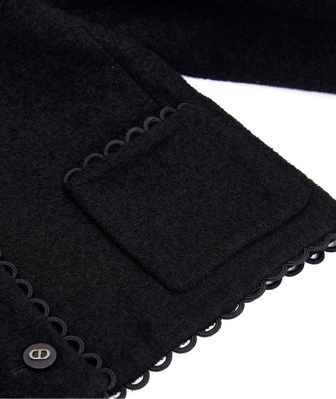 CHRISTIAN DIOR Черный шерстяной жакет/пиджак, фото 5