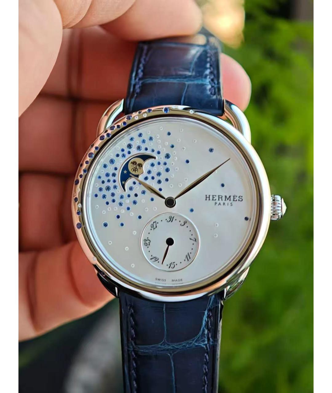 HERMES Серебряные часы, фото 6