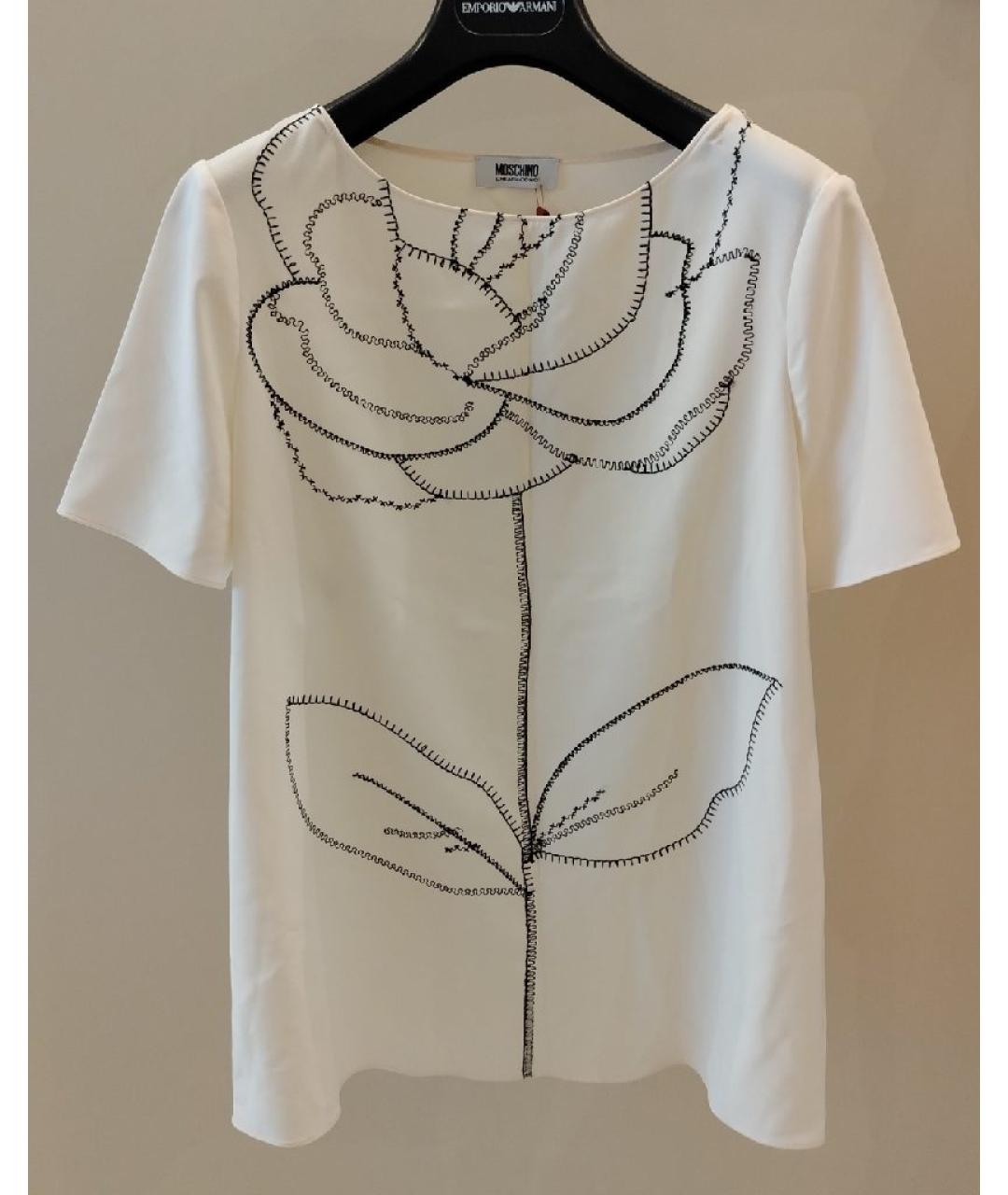 MOSCHINO Белая полиэстеровая блузы, фото 5