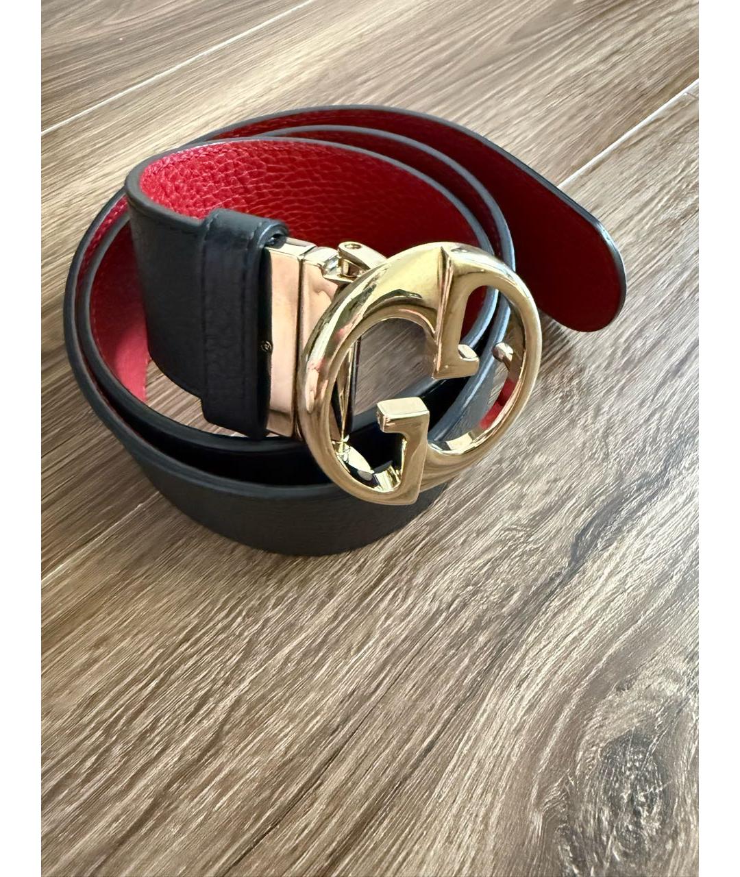 GUCCI Черный кожаный ремень, фото 9