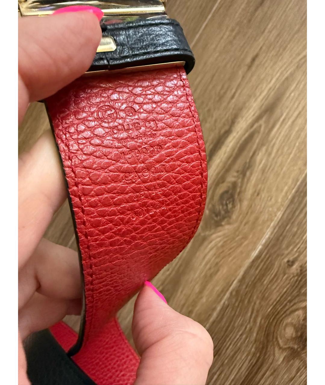 GUCCI Черный кожаный ремень, фото 2