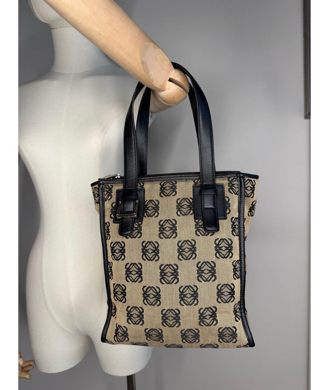 LOEWE Мульти жаккардовая сумка с короткими ручками, фото 4