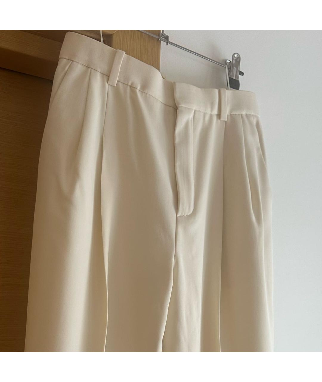 SAINT LAURENT Бежевый шерстяной костюм с брюками, фото 2