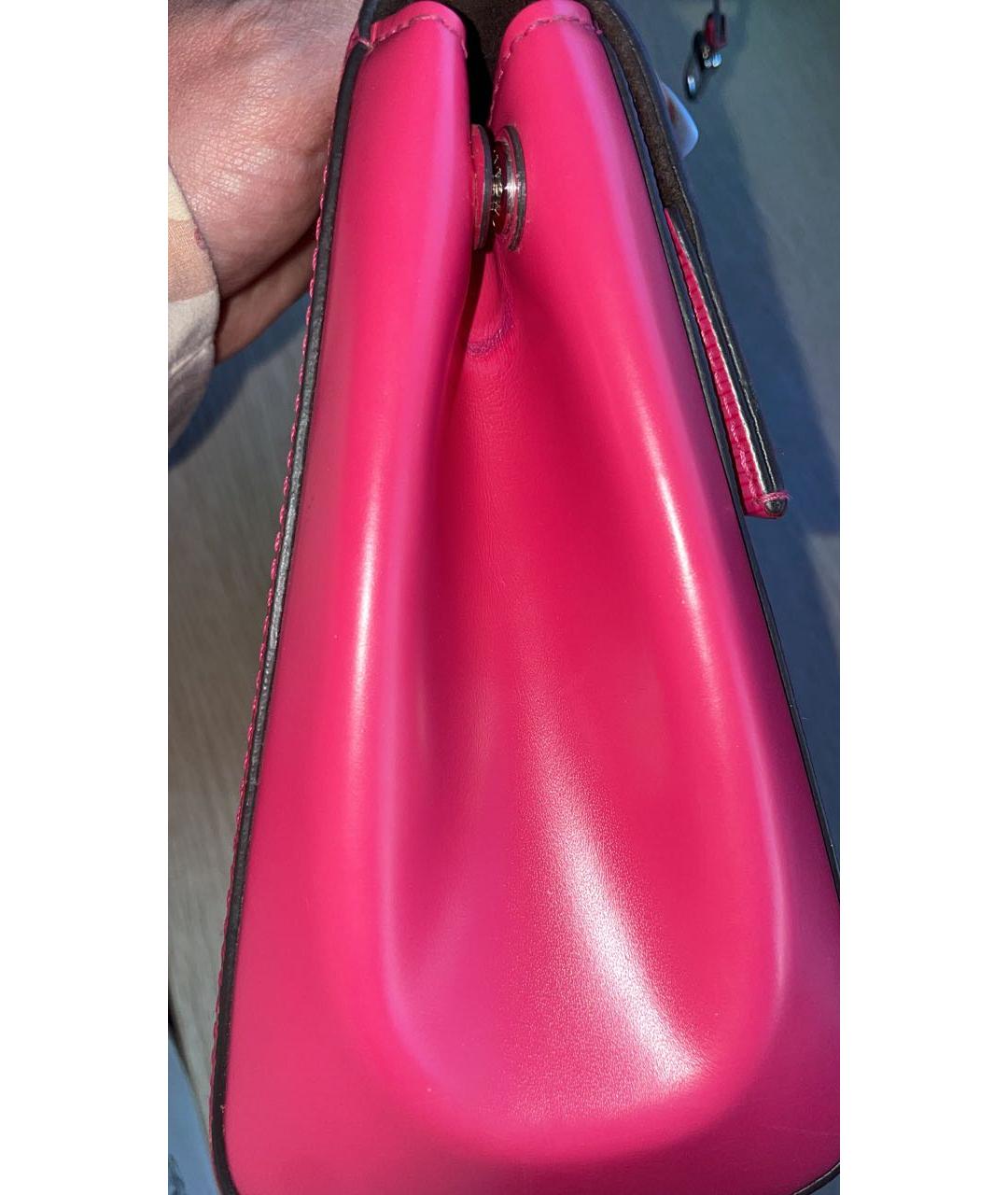LOUIS VUITTON Фуксия кожаная сумка через плечо, фото 7