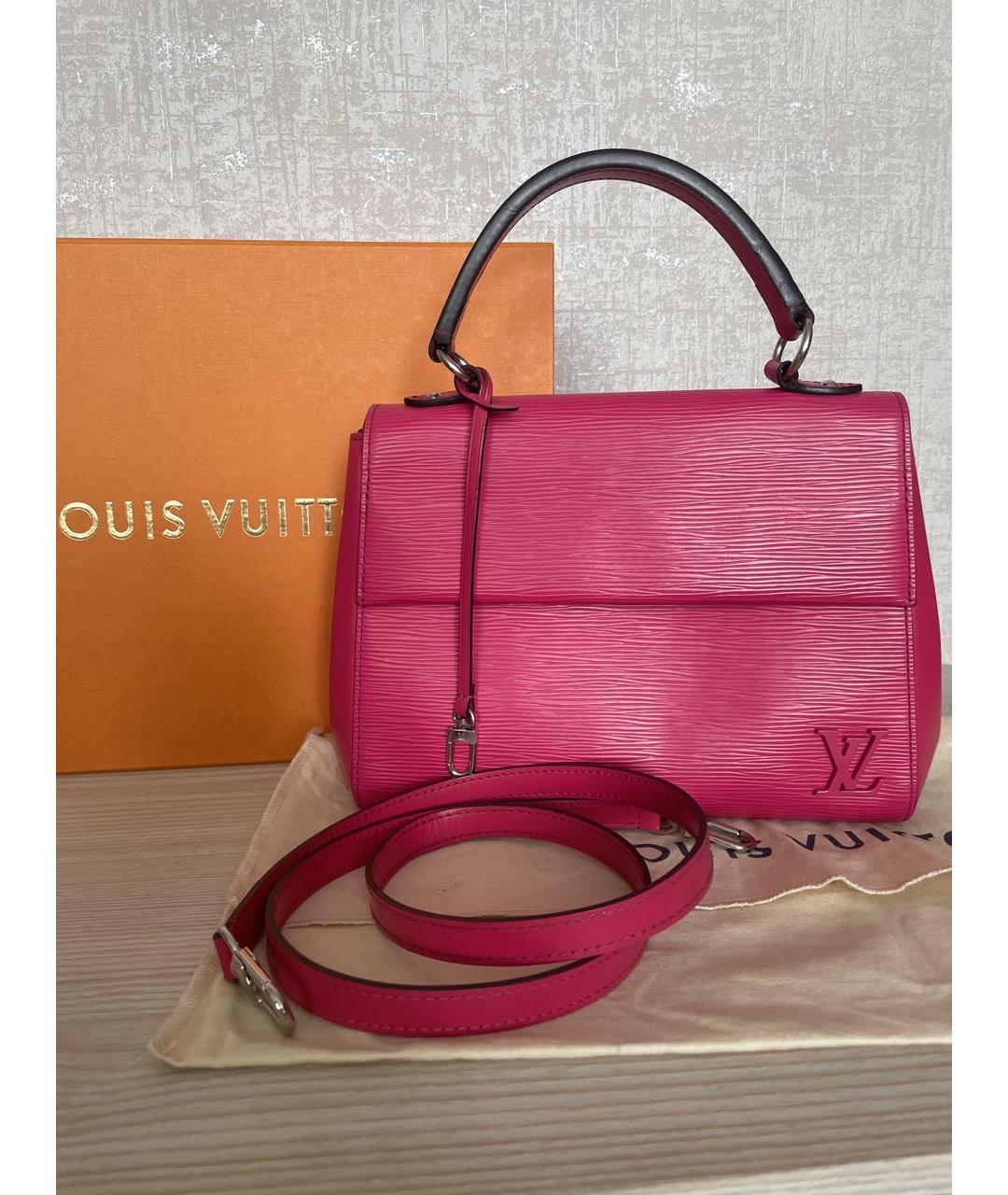 LOUIS VUITTON Фуксия кожаная сумка через плечо, фото 9