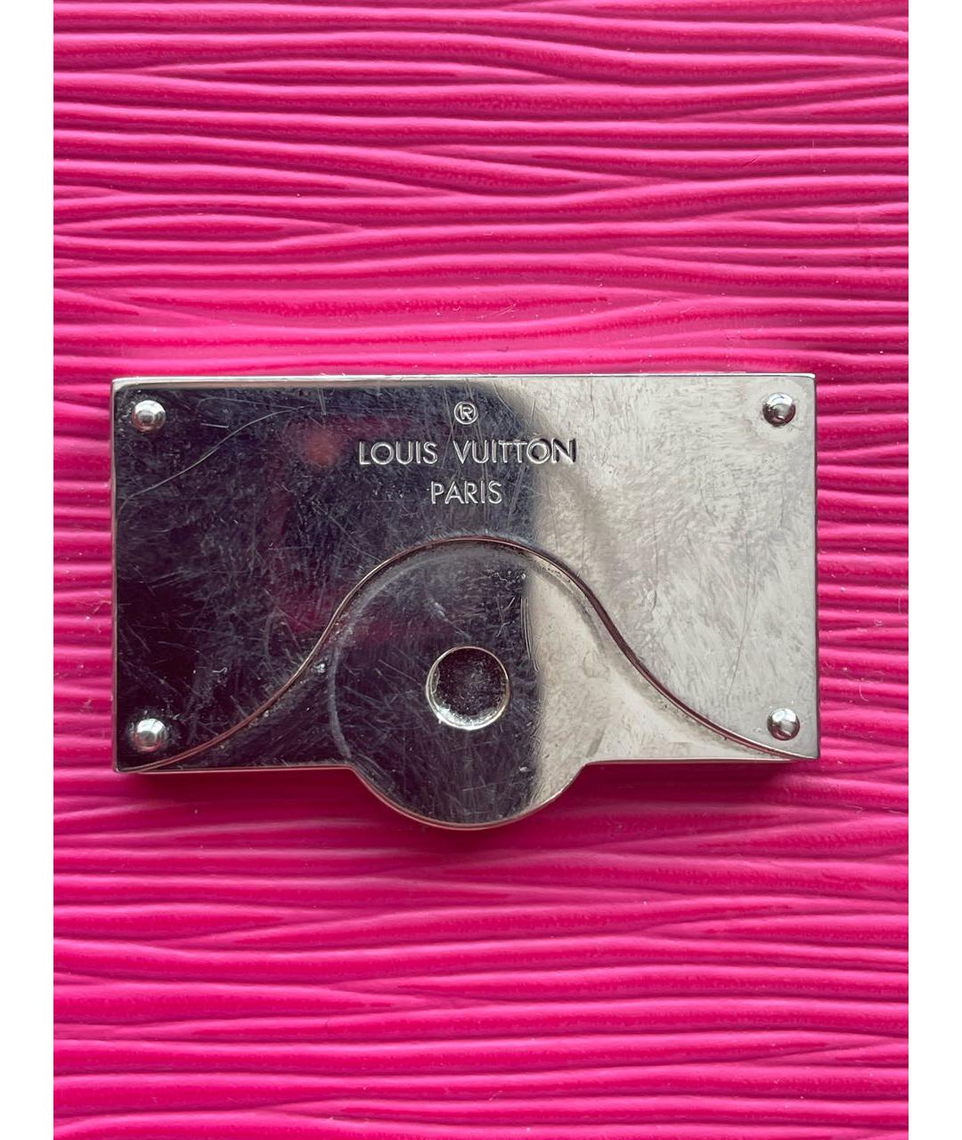 LOUIS VUITTON Фуксия кожаная сумка через плечо, фото 5