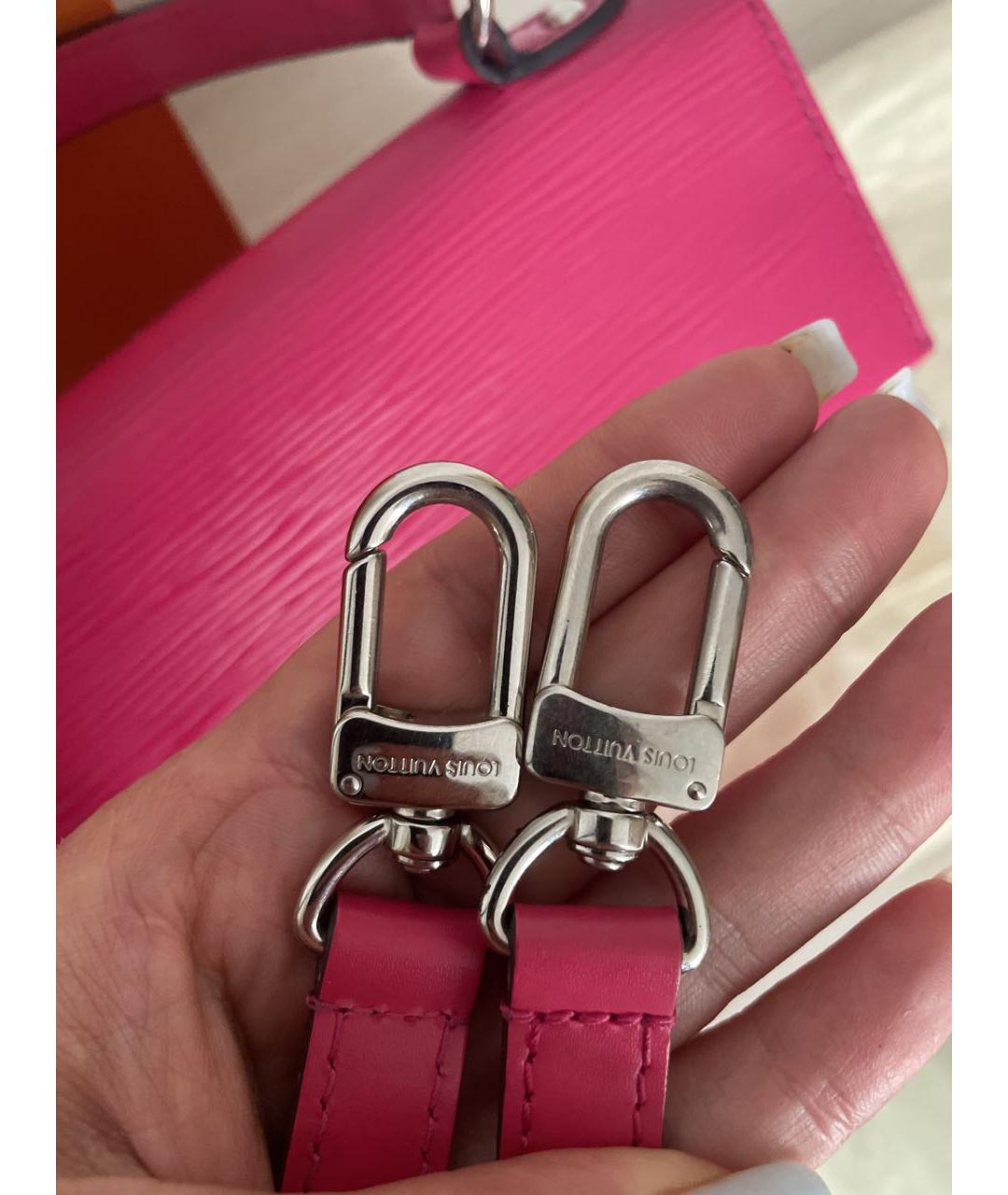 LOUIS VUITTON Фуксия кожаная сумка через плечо, фото 6