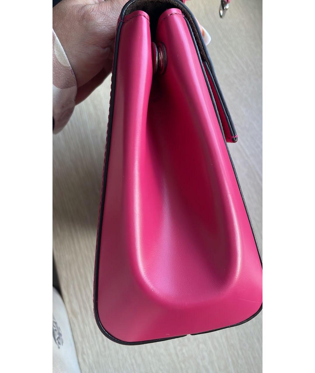 LOUIS VUITTON Фуксия кожаная сумка через плечо, фото 3