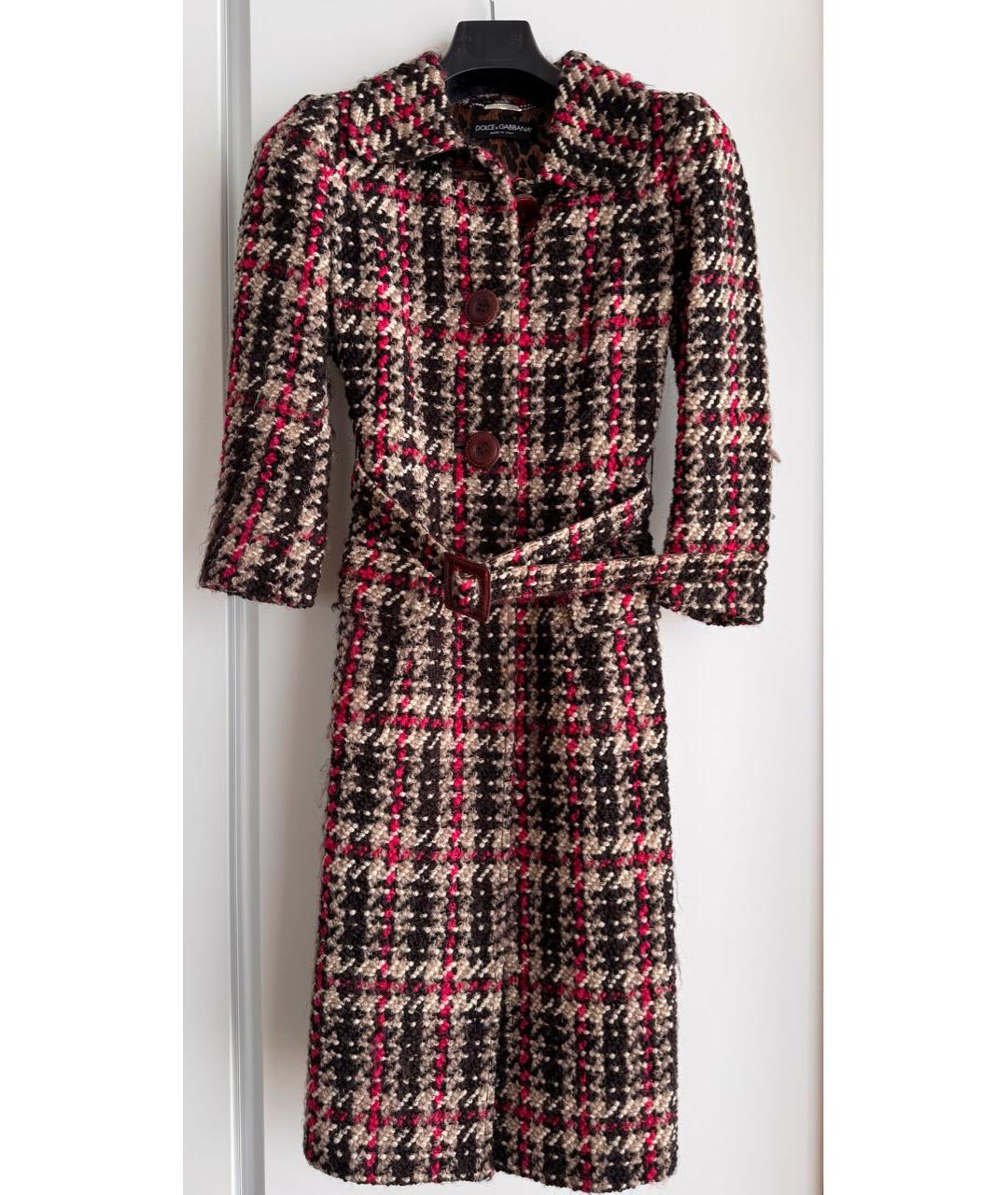 DOLCE&GABBANA Мульти шерстяное пальто, фото 9