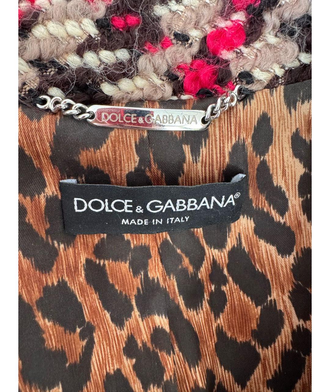 DOLCE&GABBANA Мульти шерстяное пальто, фото 4