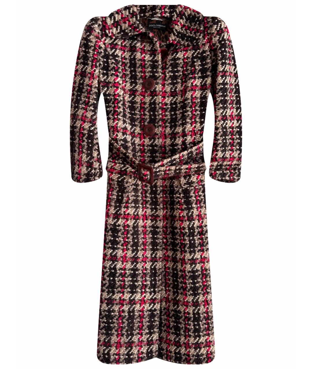 DOLCE&GABBANA Мульти шерстяное пальто, фото 1