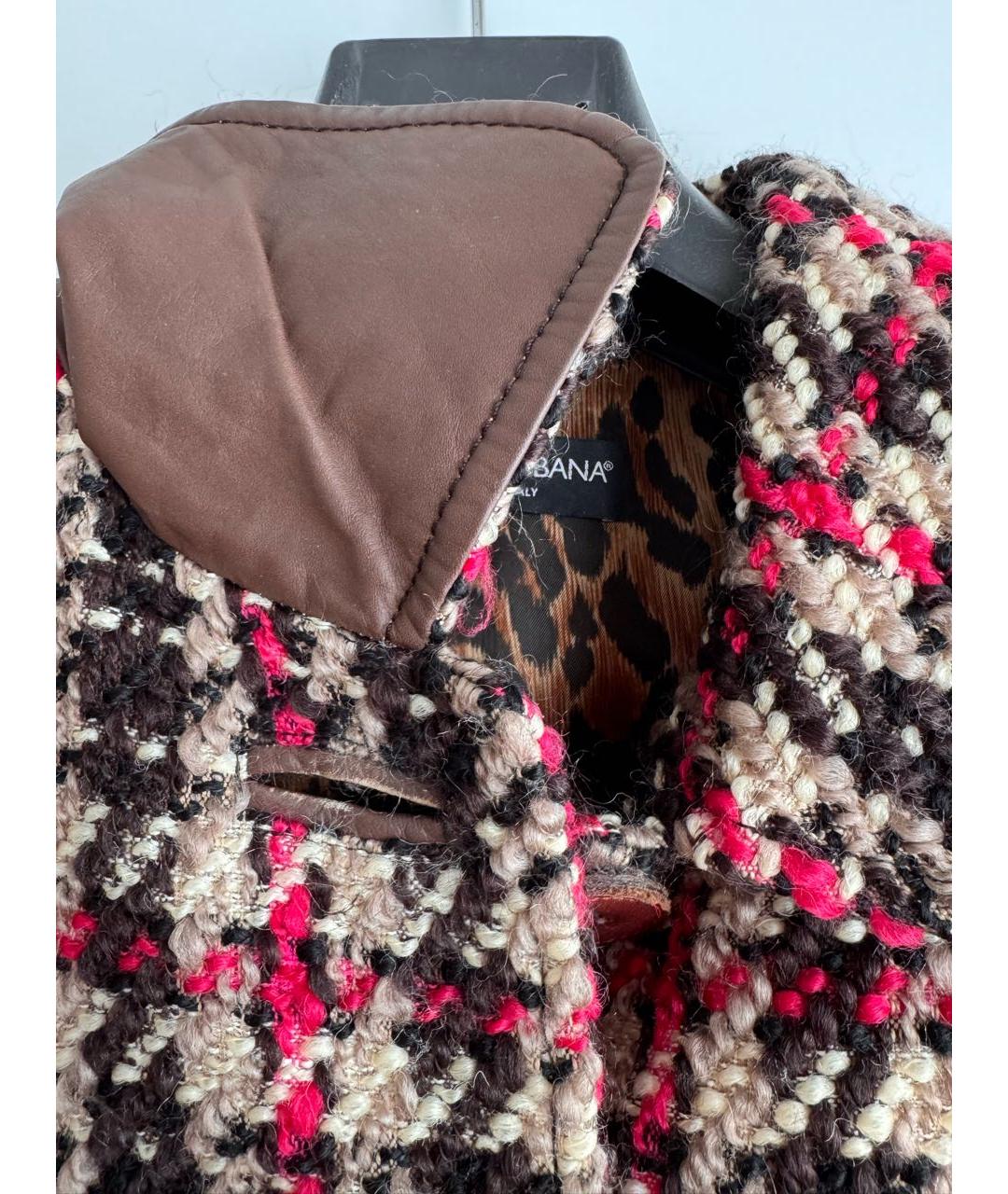 DOLCE&GABBANA Мульти шерстяное пальто, фото 7