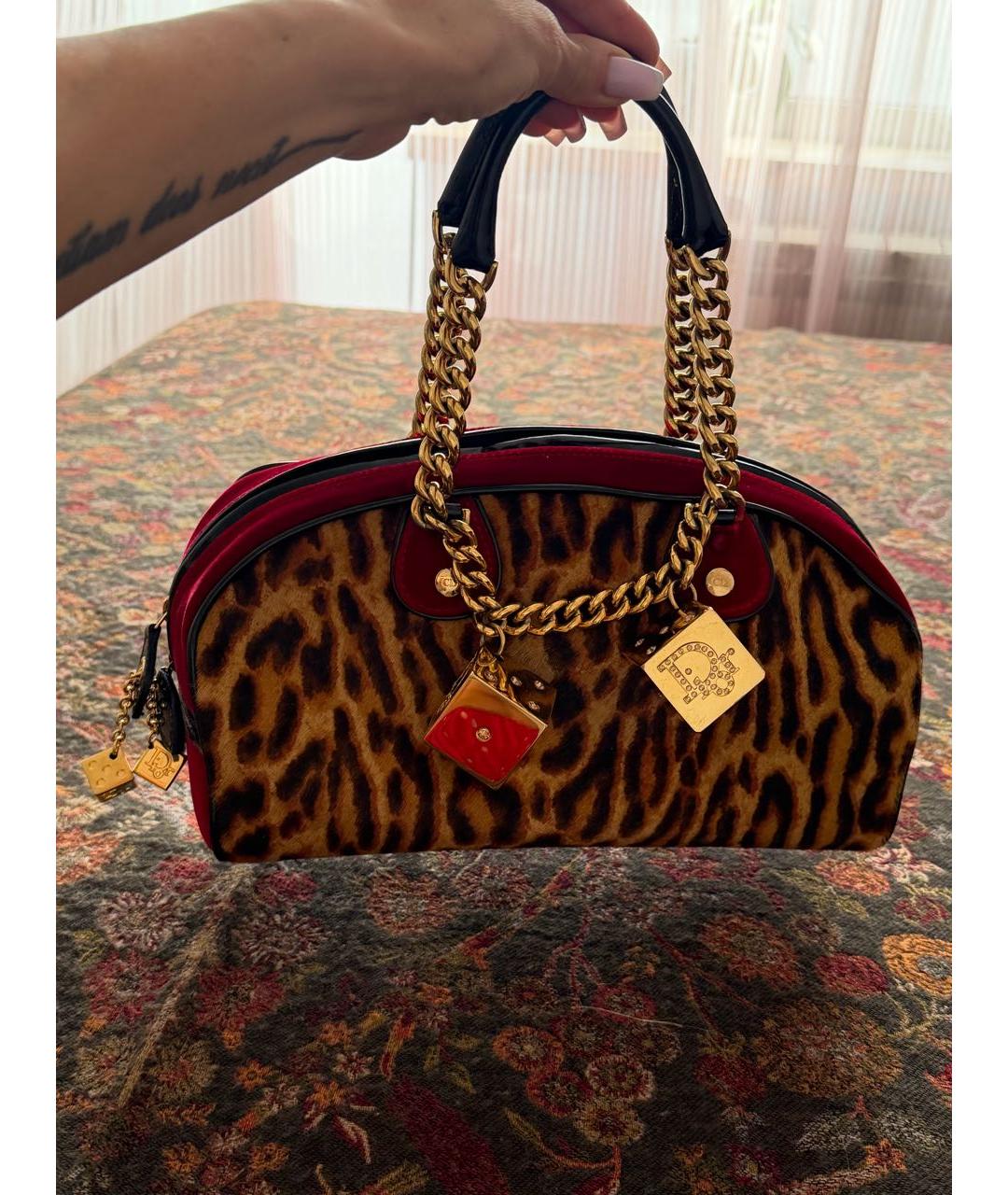 CHRISTIAN DIOR Мульти меховая сумка с короткими ручками, фото 2