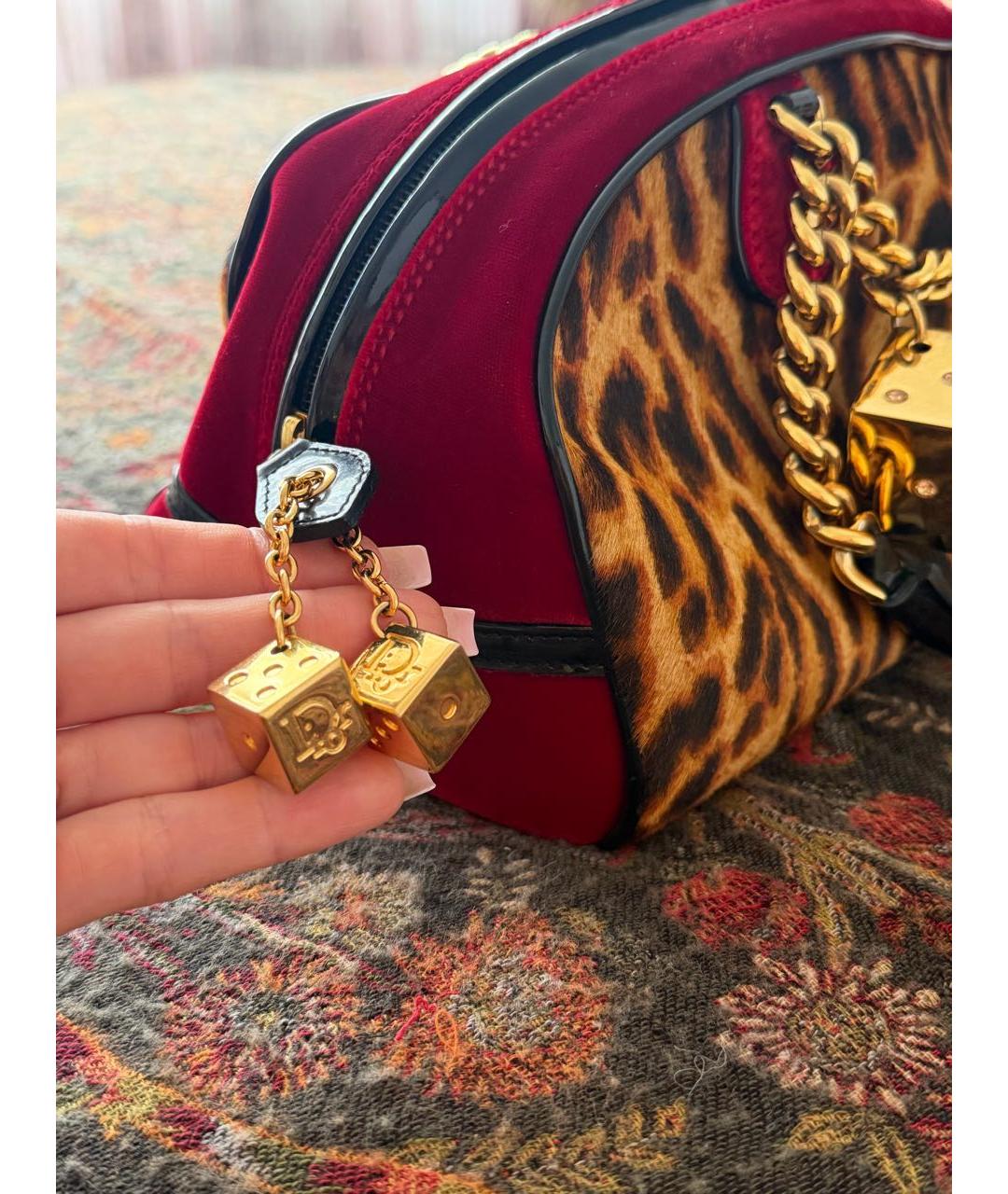 CHRISTIAN DIOR Мульти меховая сумка с короткими ручками, фото 7