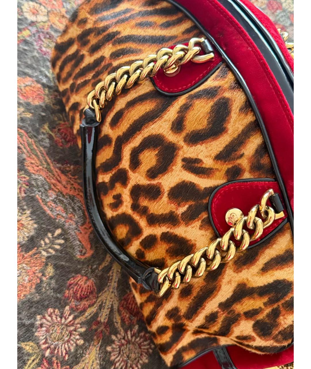 CHRISTIAN DIOR Мульти меховая сумка с короткими ручками, фото 5