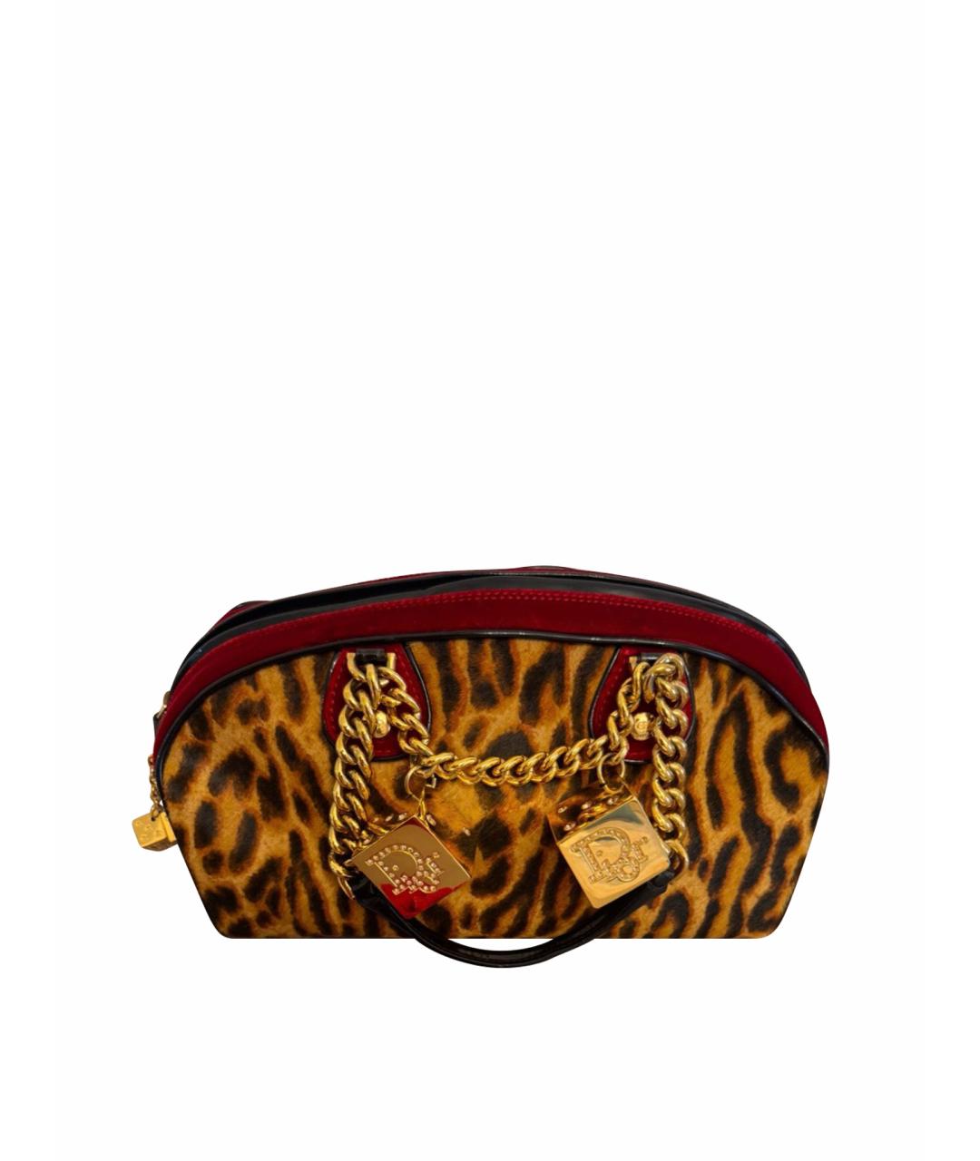 CHRISTIAN DIOR Мульти меховая сумка с короткими ручками, фото 1