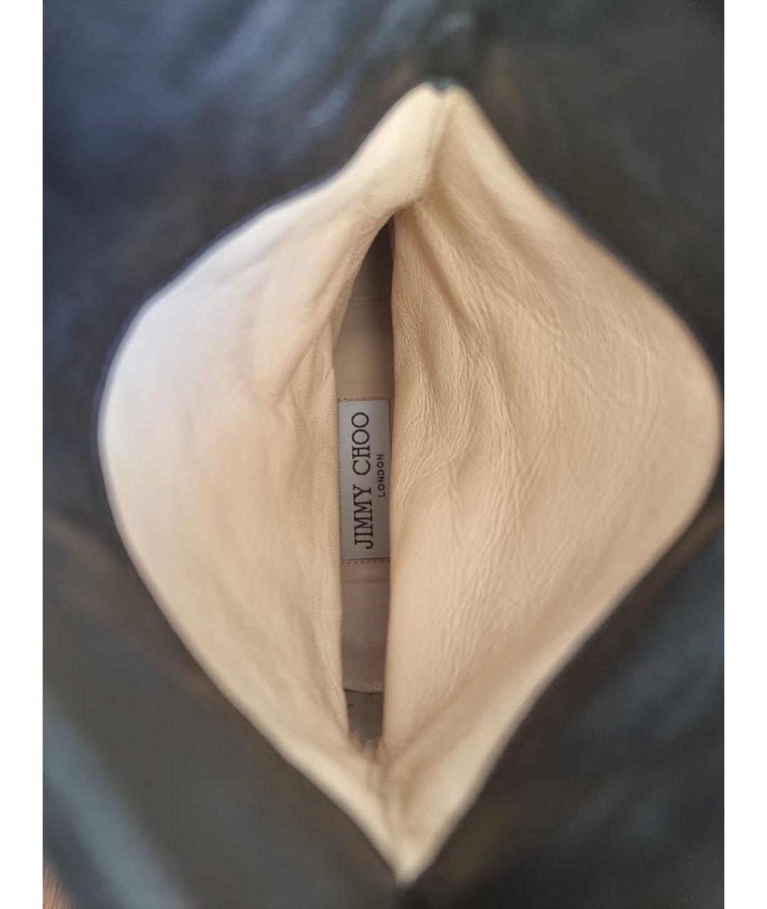 JIMMY CHOO Черные кожаные полусапоги, фото 7