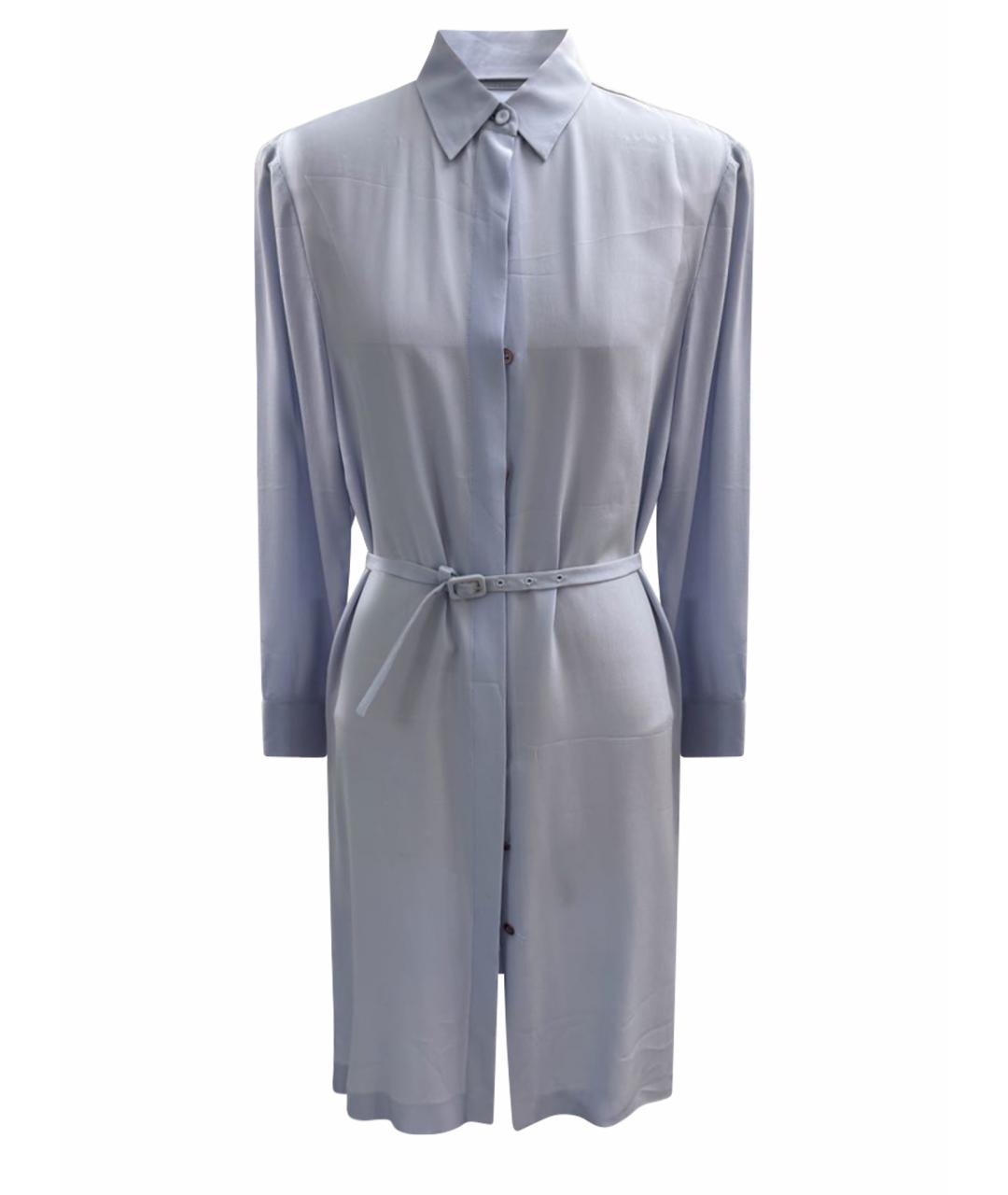 PRADA Голубая шелковая блузы, фото 1