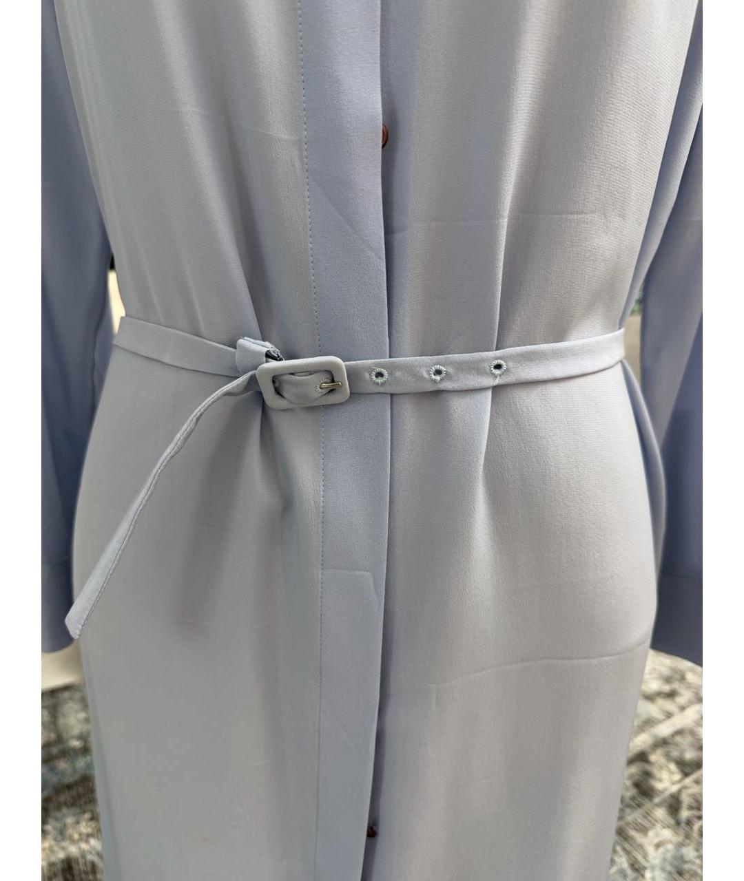 PRADA Голубая шелковая блузы, фото 3