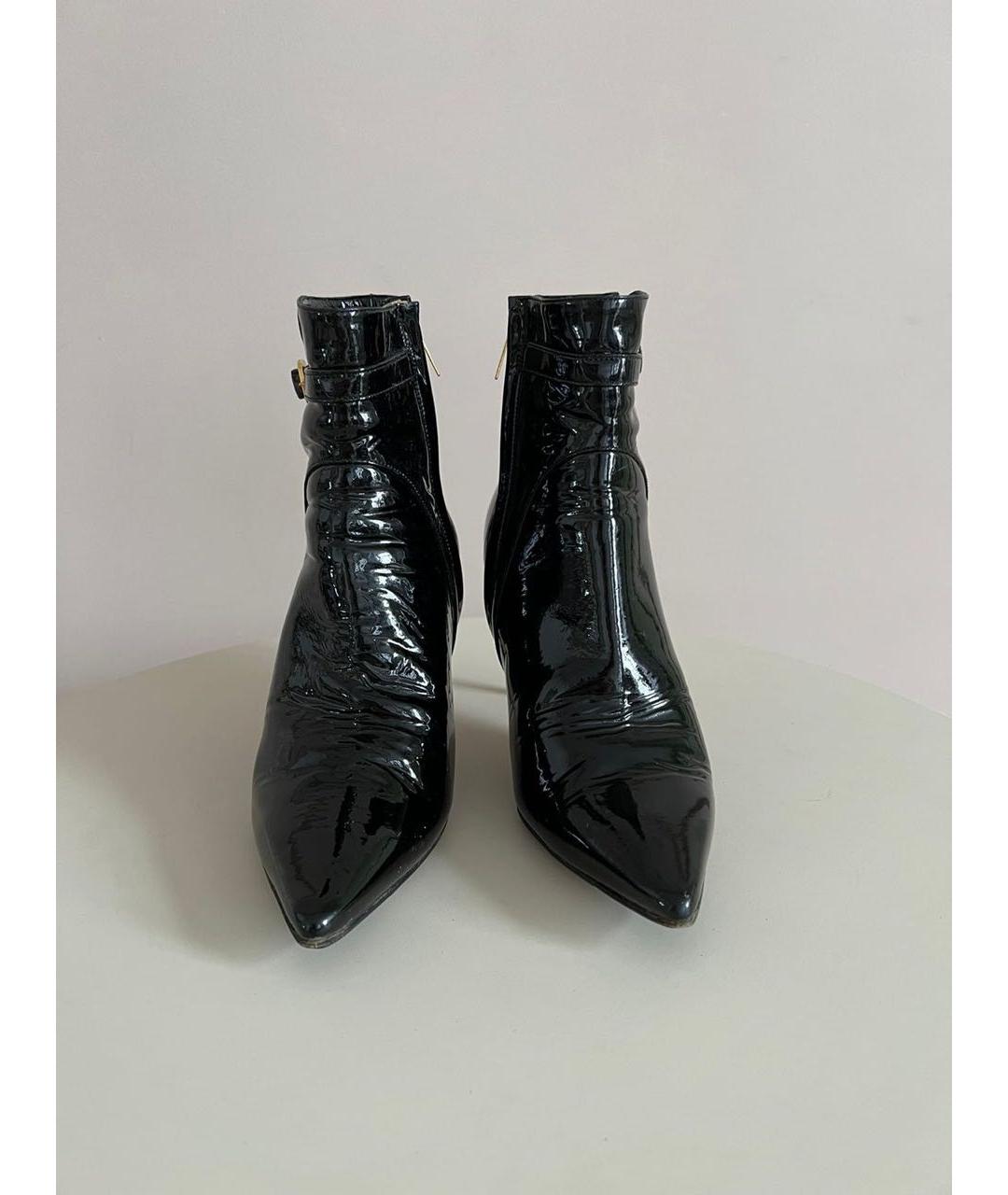 JIMMY CHOO Черные ботильоны из лакированной кожи, фото 2