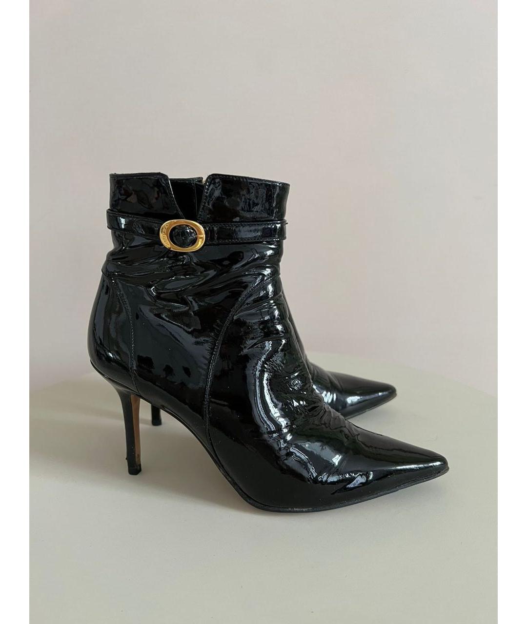 JIMMY CHOO Черные ботильоны из лакированной кожи, фото 9