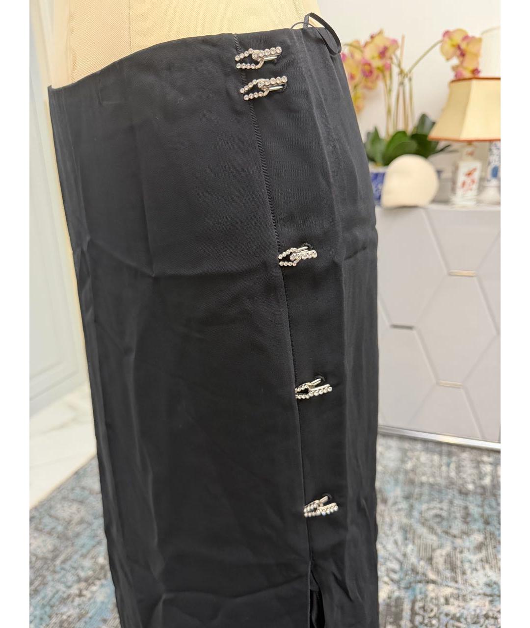 LANVIN Черная вискозная юбка макси, фото 2