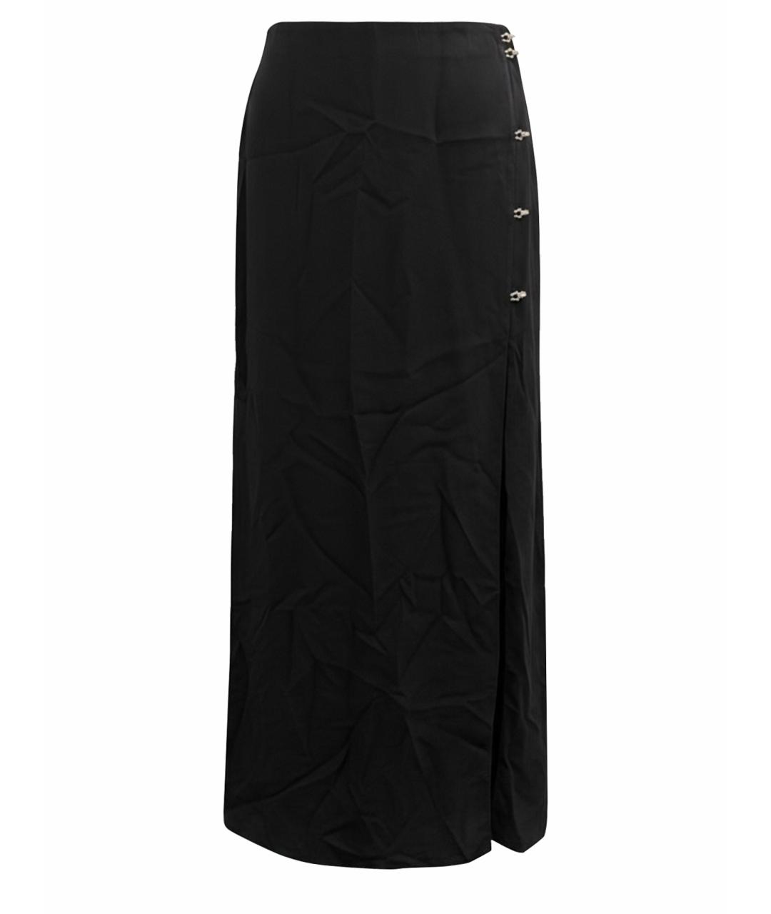 LANVIN Черная вискозная юбка макси, фото 1