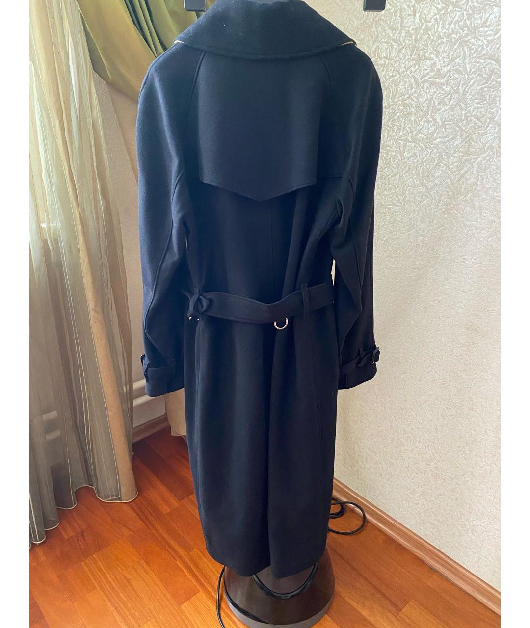 BURBERRY Черное шерстяное пальто, фото 2