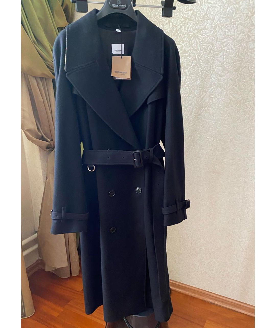 BURBERRY Черное шерстяное пальто, фото 5