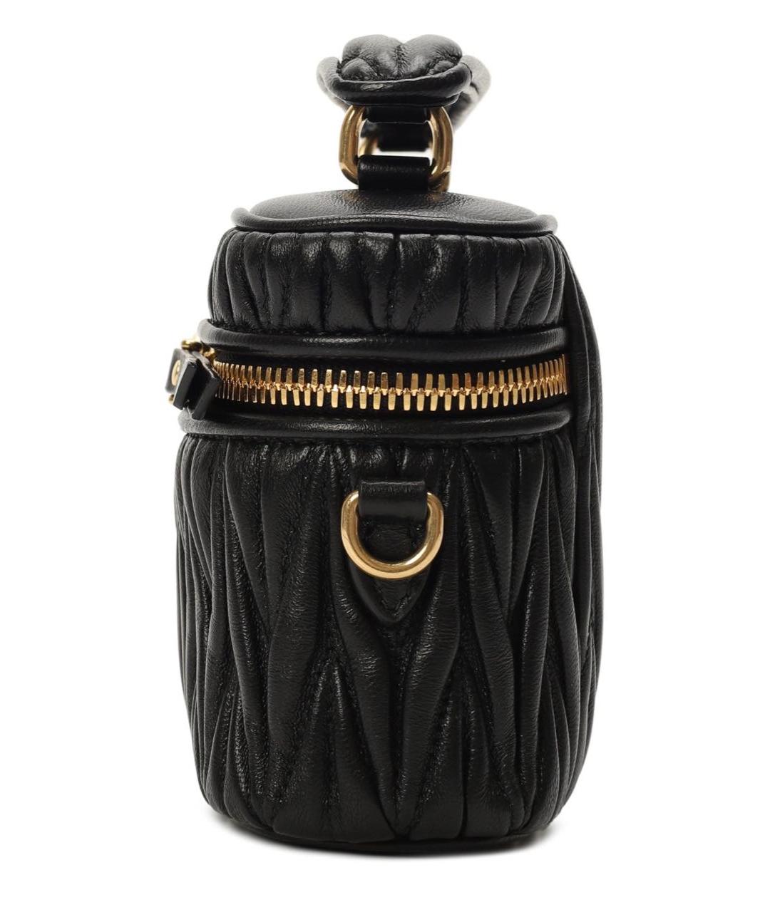 MIU MIU Черная кожаная сумка через плечо, фото 3