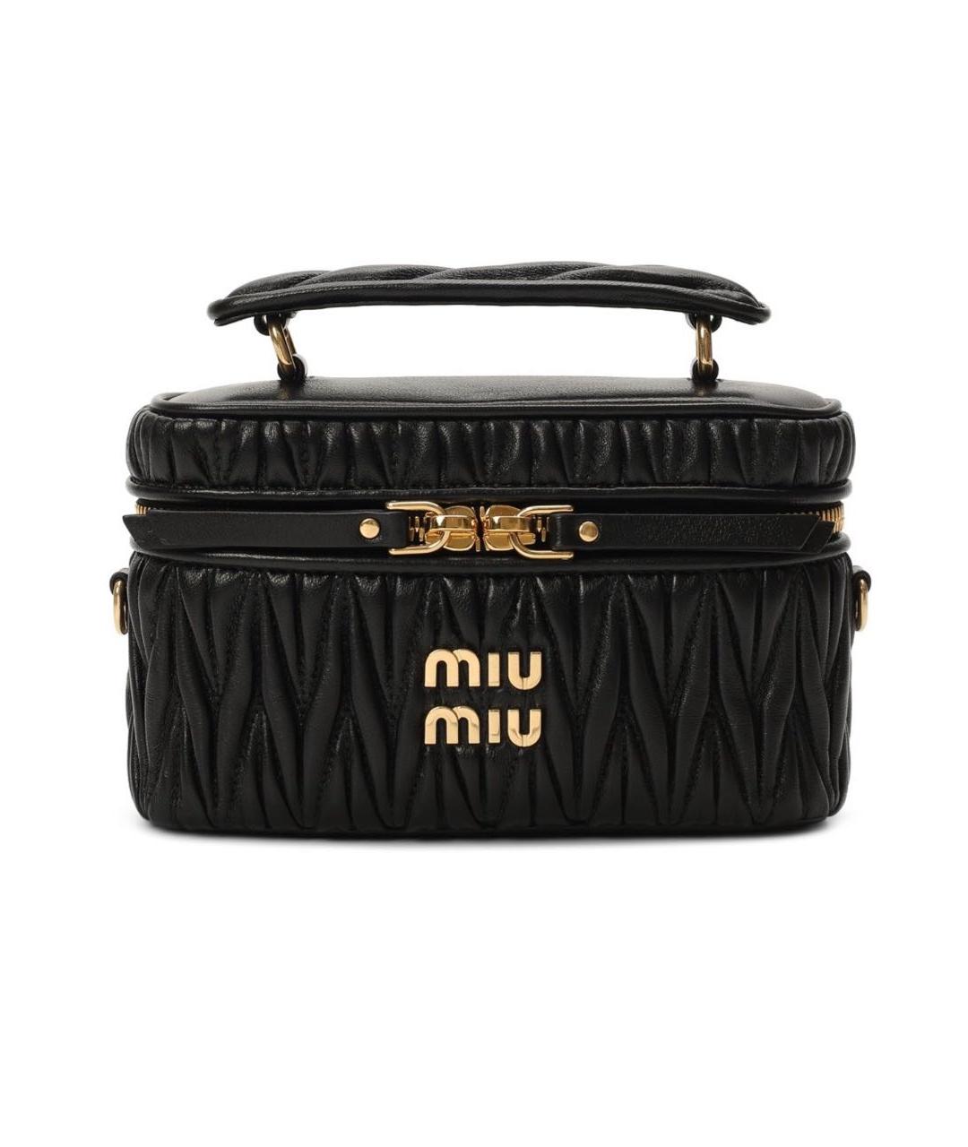 MIU MIU Черная кожаная сумка через плечо, фото 6