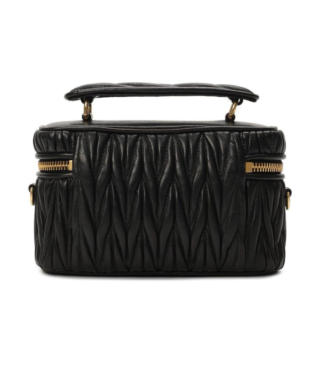 MIU MIU Черная кожаная сумка через плечо, фото 2