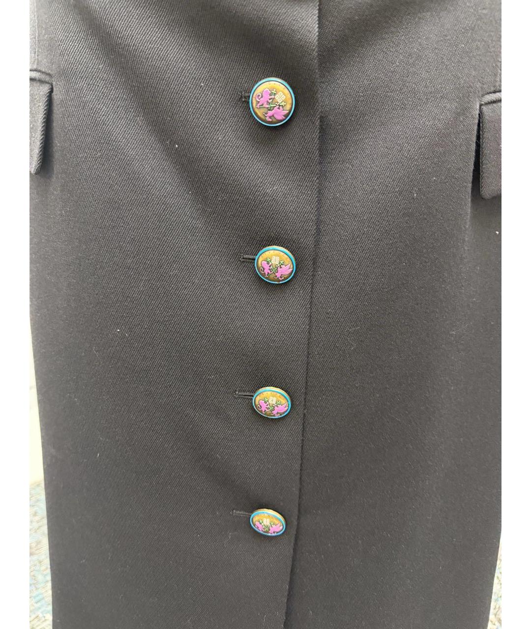 GIVENCHY Черная шерстяная юбка макси, фото 3