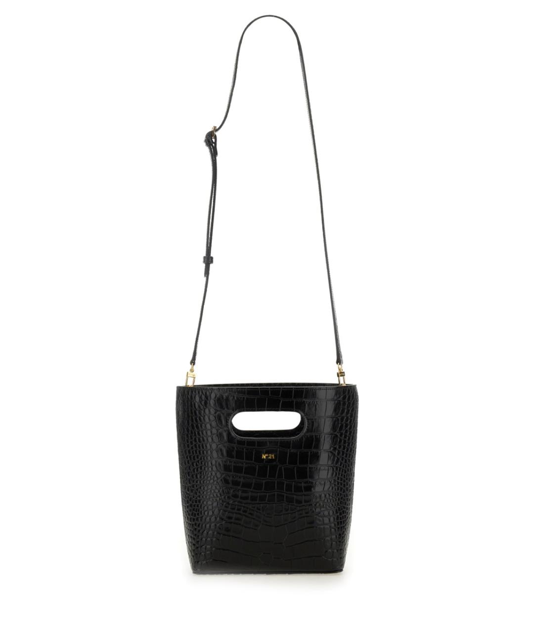 NO. 21 Черная кожаная сумка через плечо, фото 2