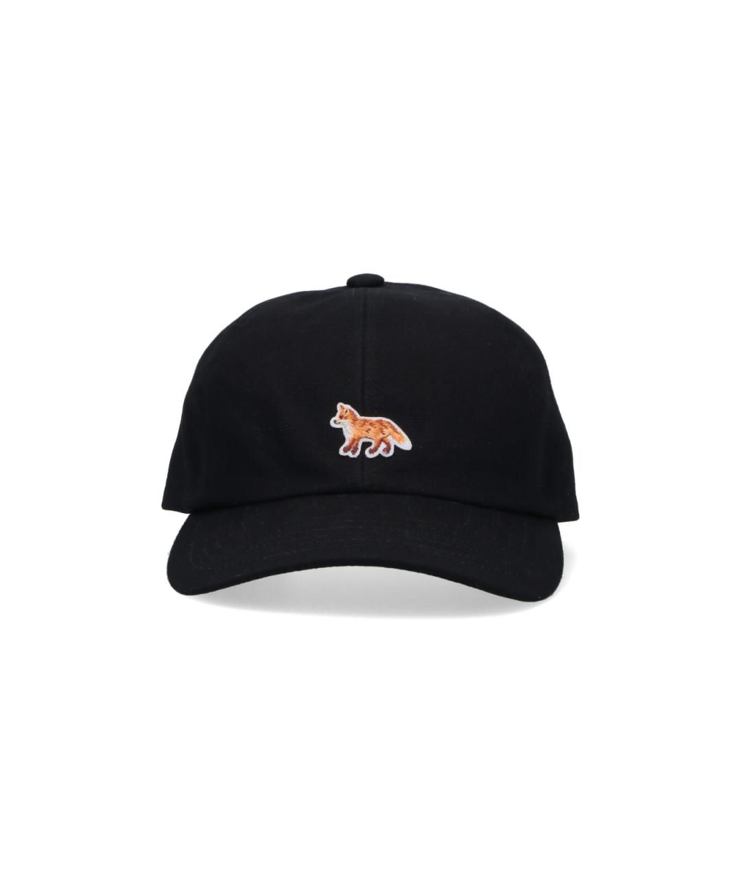 MAISON KITSUNE Черная хлопковая кепка, фото 1