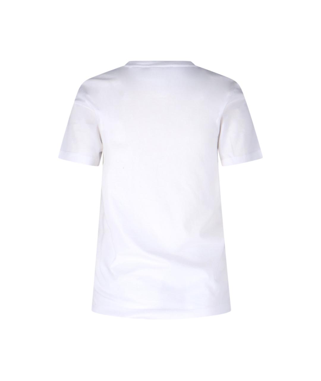 MAISON KITSUNE Белая хлопковая футболка, фото 2