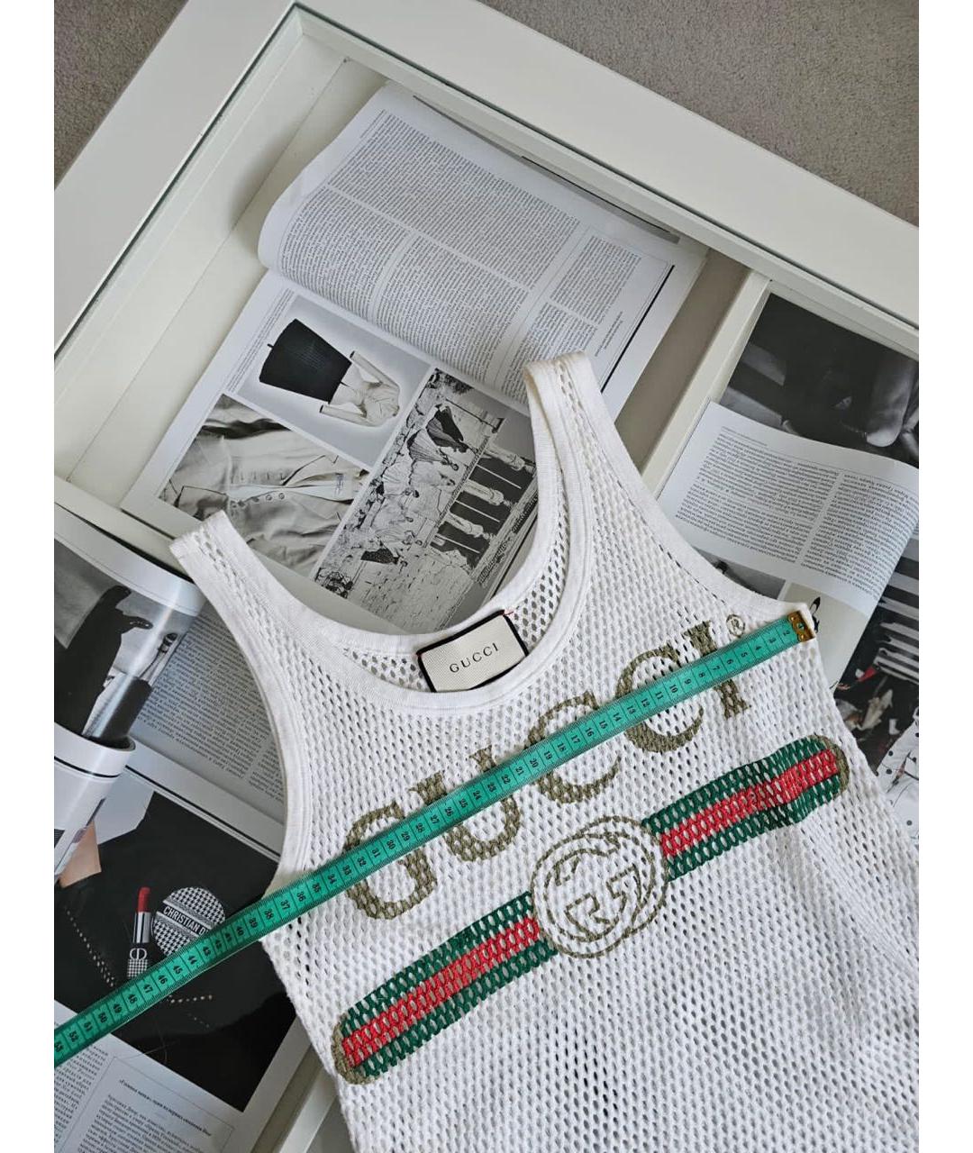 GUCCI Белая майка, фото 3