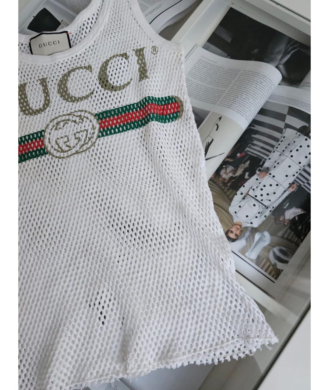 GUCCI Белая майка, фото 4