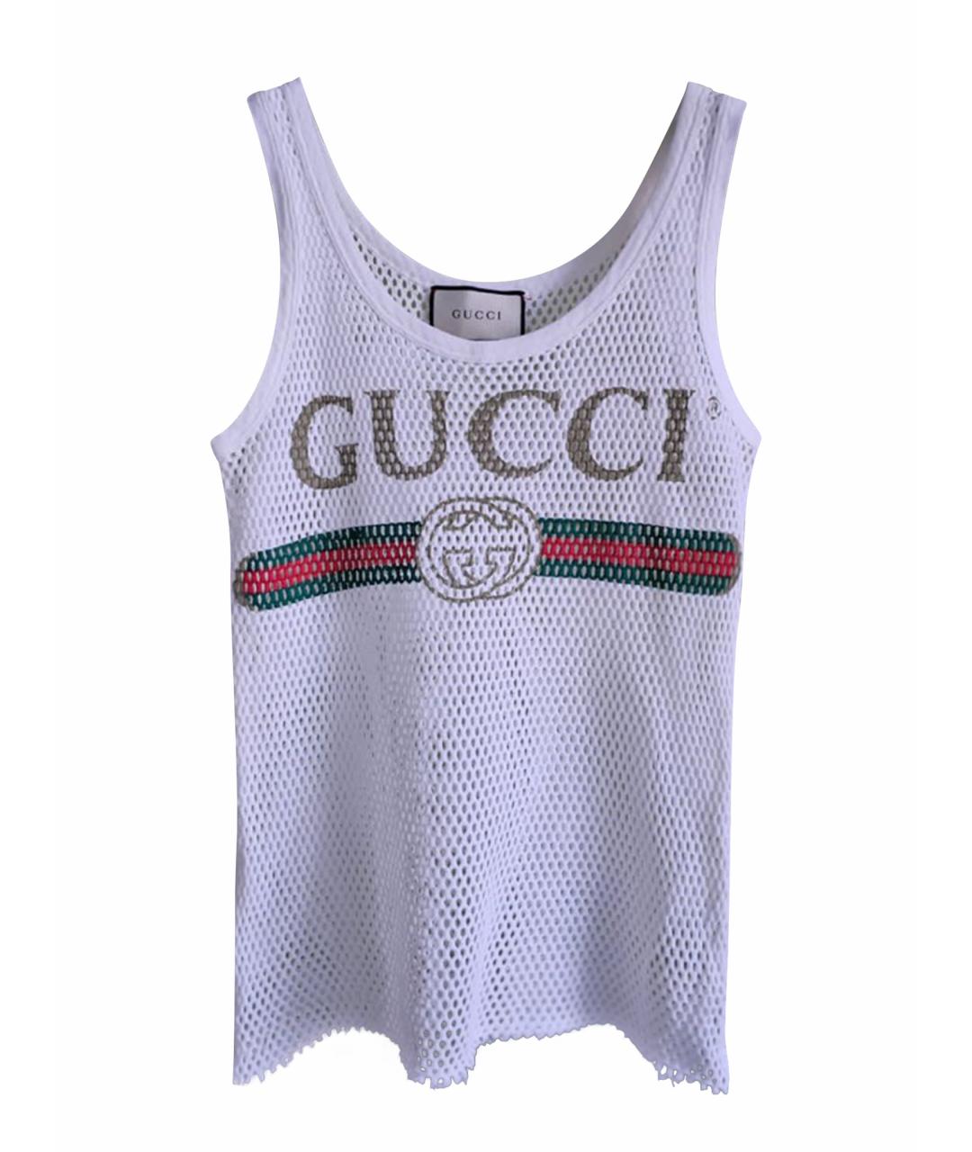 GUCCI Белая майка, фото 1