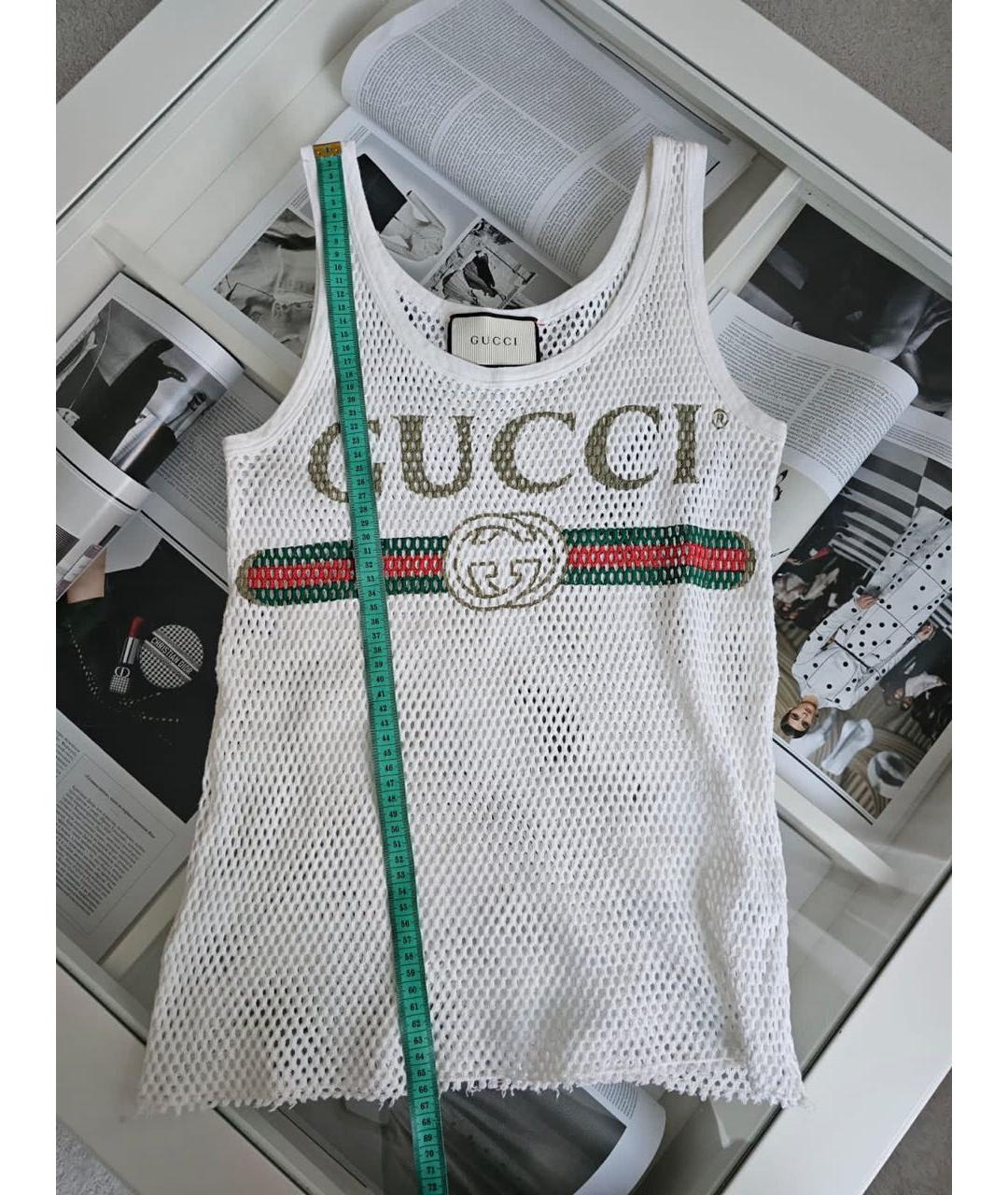 GUCCI Белая майка, фото 2